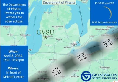 solar eclipse 2024 at GVSU